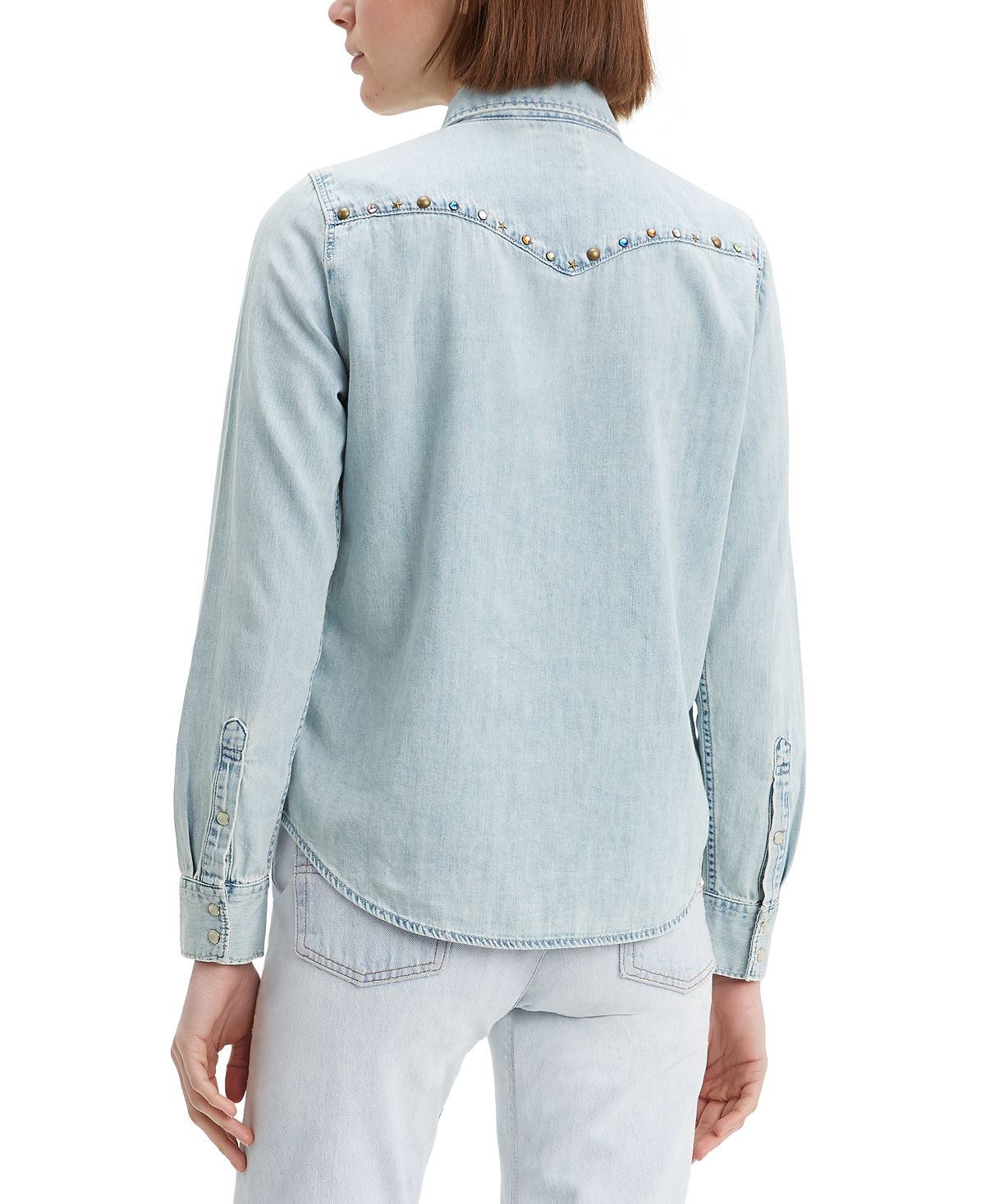 Levi's Women's Ultimate Western Daydreamin Cotton T-Shirt Blue Size Large