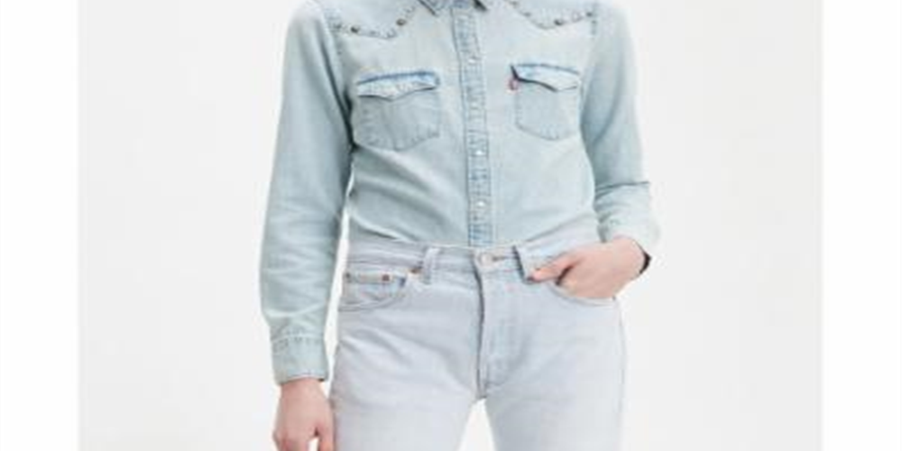 Levi's Women's Ultimate Western Daydreamin Cotton T-Shirt Blue Size Large
