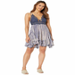 Free People Women's Adella Lace Tie Dye Mini Dress Blue Size Small
