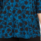 INC International Concepts Women's Plus Printed Cold Shoulder Top Blue Size 0X