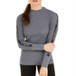 Calvin Klein Performance Logo-Stripe Mock-Neck T-Shirt Gray Size L