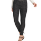 DKNY Women's Snakeskin Print Skinny Stretch Jeans Black Size 29X26