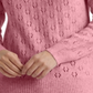 Lucky Brand Women's Emily Pointelle Knit Pullover Sweater Pink Size Medium