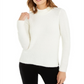 Alfani Women's Mock Neck Boucle Sweater White Size XX-Large