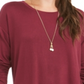 Style & Co Women's Drawstring Tie-Cuff Top Red Size Petite Small