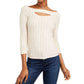 Almost Famous Juniors' Keyhole Top Beige Size Small