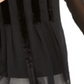 Alfani Women's Velvet Trim Button Front Top Black Size M