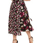 Calvin Klein Women's Plus Floral MIDI Wrap Skirt Black Size 14W