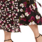 Calvin Klein Women's Plus Floral MIDI Wrap Skirt Black Size 14W