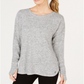Ideology Women's Heathered Activewear T-Shirt Silver Size M