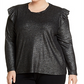 Michael Kors Women's Ruffle Pullover Blouse Black Size 0X