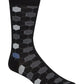 Cole Haan Men's Geometric Dress Crew Socks Black Size 7-12