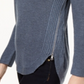 INC International Concepts Women's Side Zip Pullover Sweater Blue Size Large