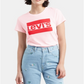 Levi's Flocked Logo-Print T-Shirt Pink Size XL