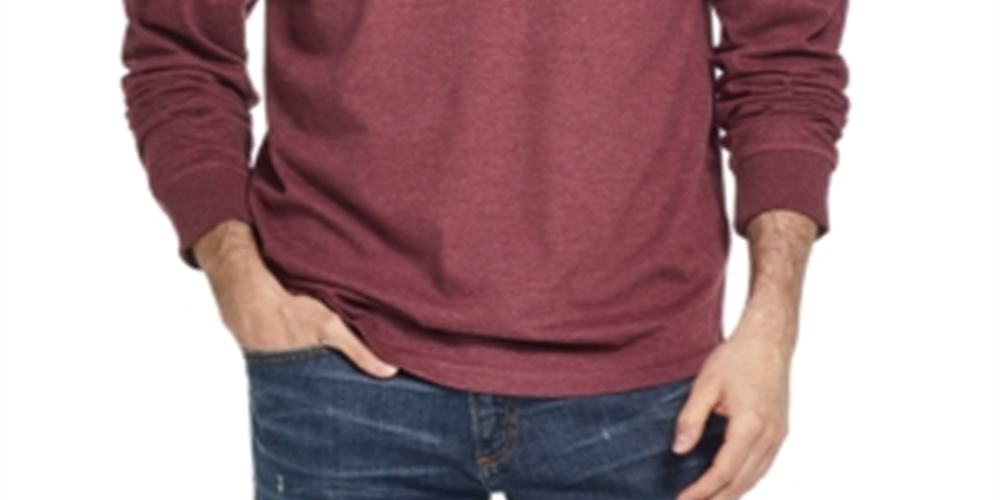 Weatherproof Vintage Men's Brushed Long Sleeve Jersey T-Shirt Purple Size Small