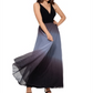 Betsy & Adam Women's Glitter Ombre Full Length Prom Accordion Pleat Dress Black Size 8
