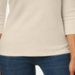 Karen Scott Women's Cotton Henley Top Brown Size Large