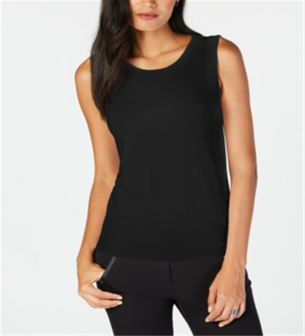 Alfani Women's Sleeveless Layering Tank Top Black Size Large