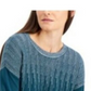 Alfani Women's Sweater Teal Textured Metallic Pullover Blue Size Small