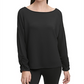 DKNY Women's Long Sleeve Scoop Neck Top Black Size X-Small