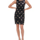 Tommy Hilfiger Women's Printed Sleeveless Short Sheath Party Dress Black Size 4