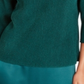 Alfani Women's Metallic Ribbed-Knit Sweater Green Size Small
