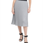 Calvin Klein Women's Metallic Ribbed Knit Skirt Gray Size Large