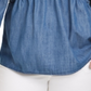 INC International Concepts Women's Plus Shirred Bell Sleeve Top Blue Size -0X