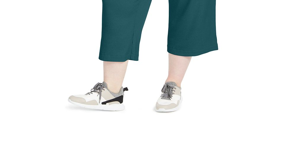 Ideology Women's Plus Ribbed Culottes Color Aquatic Teal Pants Blue Size 3X
