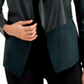 Alfani Women's Faux Leather Faux Suede Shaw Collar Jacket Green Size Small