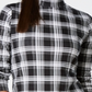 Charter Club Women's Cotton Plaid Top Black Size X-Small