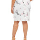 Kasper Women's Embroidered Floral Knee Length Skirt Pink Size 14W
