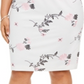 Kasper Women's Embroidered Floral Knee Length Skirt Pink Size 14W