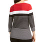 Karen Scott Women's Sport Striped Button-Shoulder Top Red Size XX-Large