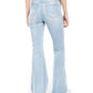 Dollhouse Junior's Ripped Button Fly Flare Leg Jeans Blue Size 3