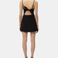 French Connection Women's Whisper Sweetheart Tie Back Mini Sheath Dress Black Size 2