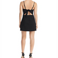 French Connection Women's Whisper Sweetheart Tie Back Mini Sheath Dress Black Size 2