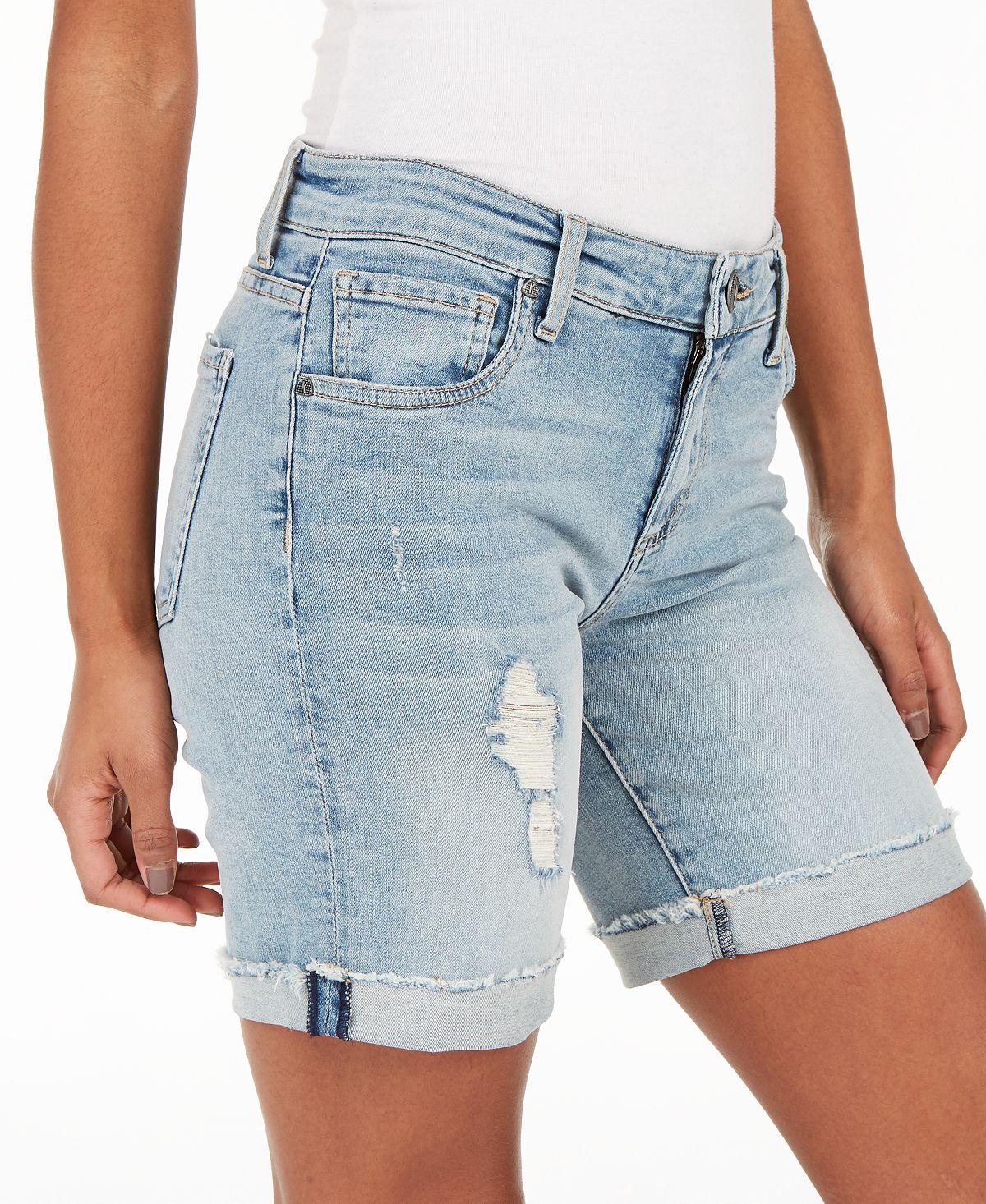 Kut From The Kloth Women's Catherine Boyfriend Jean Shorts Blue Size 4