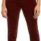 Kut From The Kloth Women's High Rise Fab Ab Skinny Corduroy Pants Red Size 14
