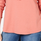 Style & Co Women's Fringed Cowl Neck Sweater Orange Size Petite Small