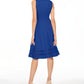 Calvin Klein Women's Illusion Trim Fit Flare Dress Blue Size 6