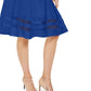 Calvin Klein Women's Illusion Trim Fit Flare Dress Blue Size 6