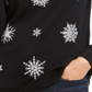 Karen Scott Women's Embellished Snowflake Top Black Size Small
