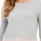 Charter Club Women's Colorblocked Ottoman Sweater Gray Size X-Small