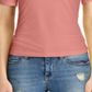 Derek Heart Junior's Twisted Puff Sleeve Top Brown Size Small