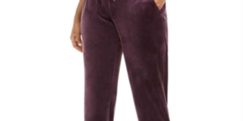 Ideology Women's Velour Joggers Purple Size XL