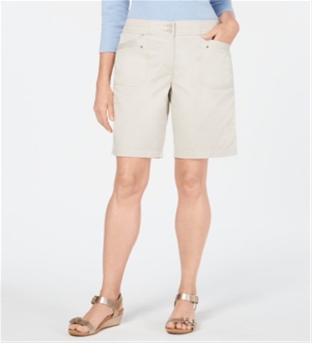 Karen Scott Women's Skimmer Shorts Beige Size 6P