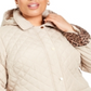 Charter Club Women's Quilted Jacket Brown Size 3X