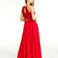 City Studios Junior's 2 Pc Glitter Lace Top & Chiffon Maxi Skirt Red Size 9