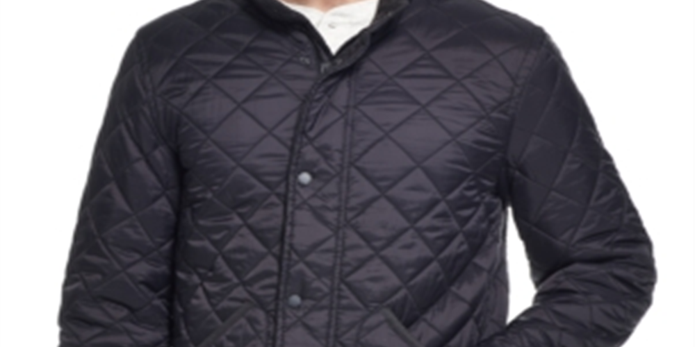 Weatherproof Vintage Men's Diamond Quilted Full Zip Jacket Black Size XX-Large